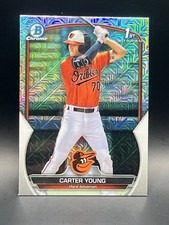 2023 Bowman 1st Chrome Carter Young Mega Box Mojo Refractor Baltimore Orioles
