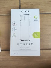 QDOS Hybrid Crystal Clear Rigid case for Apple iPhone 15 New Sealed