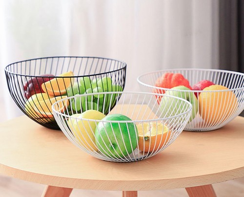 Black Wire Fruit Basket Fruit Bowl Kitchen Fruit Basket Stand Fruit Bowls for... - Afbeelding 5 van 6