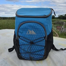 Arctic Zone Leakproof Camping /hiking Backpack Cooler Blue /Black Holds 24 Cans