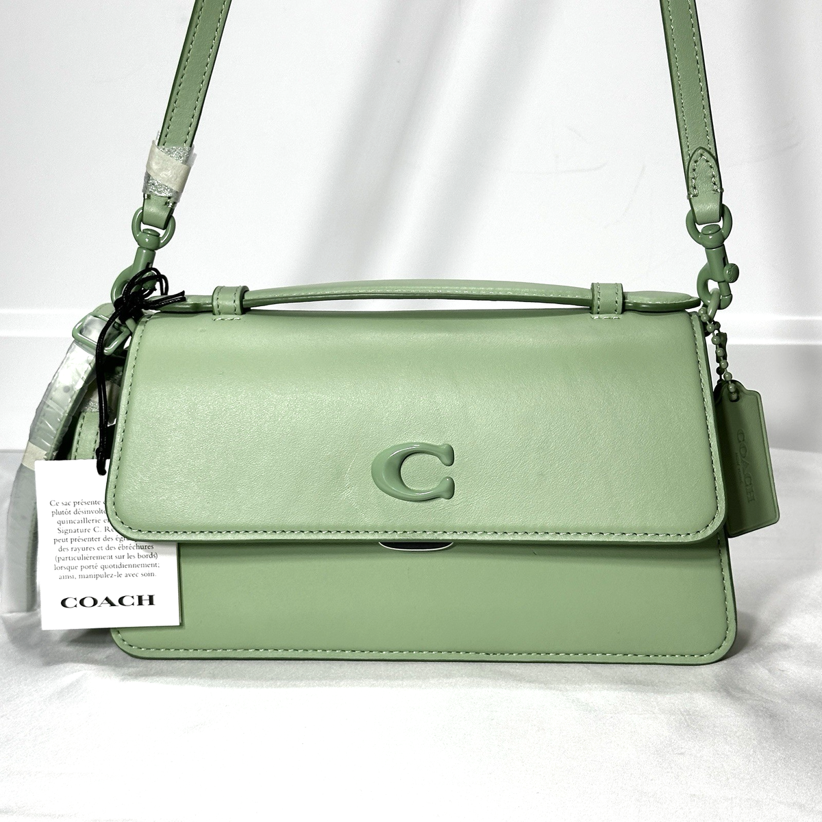 Coach Juno Bag in Pale Pistachio Glovetanned Leather NWT CR706 | eBay