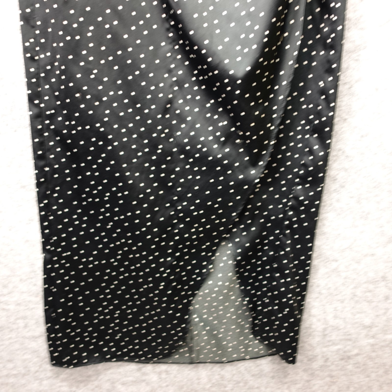 Womens Polka Dot Dress XS Black Corset Satin Cut Out Back SLIM Stretch Midi ZARA thumbnail 12