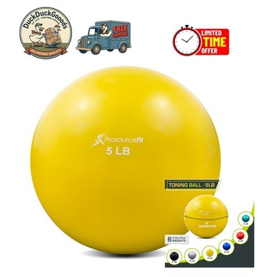 Ergonomic 5lb Weighted Toning Exercise Ball - Perfect for Yoga & Rehabilitation