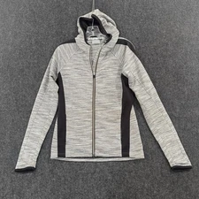 Athleta Snowscape Jacket Women's Small Gray Black Full Zip Hooded