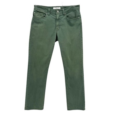 Fidelity Mens 32 Jeans Jimmy Belmont Straight Leg Distressed Evergreen Denim