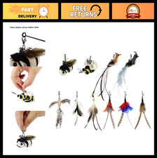 Cat Feather Toy Wand Refills - 10 Pcs Simulation Insects  Bird Feathers, Fun Pl