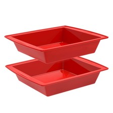 SILIVO Silicone Brownie Tin 20cm, 2Pcs 8 inch Square Cake Tins for Baking, 8x...