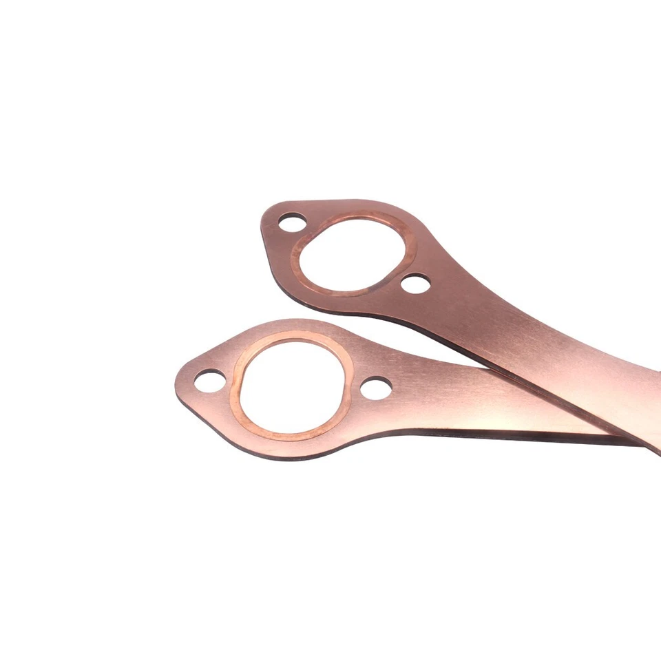 1 Set Oval Port Copper Header Exhaust Gaskets For SB Chevy 327 305 350 383 - Image 4 of 4