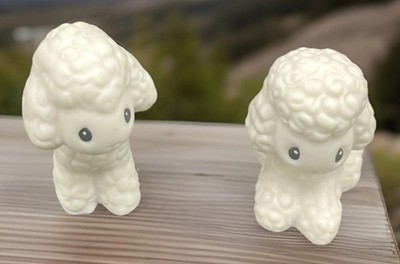 Lot of 2 Precious Moments Figures O Come Let Us Adore Him Sheep Lamb Nativity