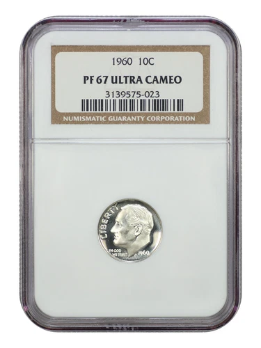 1960 10C NGC PR67DCAM - Roosevelt Dime