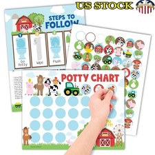 Potty Training Reward Chart Stickers Kids Progress Tracker Fun Motivation Game