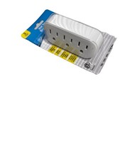 3 way outlet wall plug grounded adapter