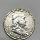 1953 Franklin Half Dollar 50C Philadelphia 90% Silver Liberty Bell Reverse