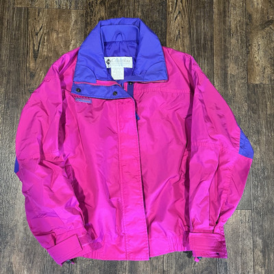 Columbia Vintage 90 s Ski Windbreaker Bugaboo Jacket Pink/Purple Medium 