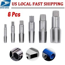 6Pcs Pipe Tap NPT Kit 1in 3/4in 1/2in 3/8in 1/4in 1/8in Case Carbon Steel Thread