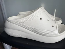 Crocs Mellow Clog Bone Off-White 208731 Unisex Foam Comfort Slides — Size 7M 9W