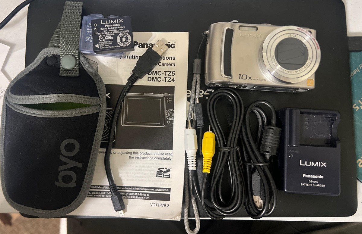 Panasonic DMC-TZ5 Lumix 10X Leica DC Vario elmar Works Great Case