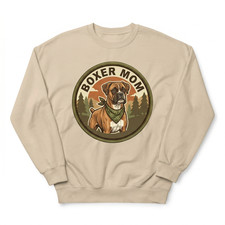 Boxer Mom Crewneck Sweatshirt Boxer Dog Mom Gift Women Mothers Day Cute Tee