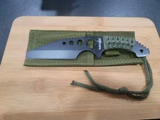 Sheep's Foot  Boot Knife 3" Full Tang Black Fixed Blade Sheeth EDC