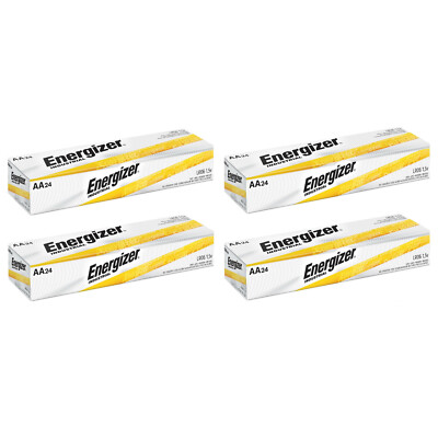 96 Energizer Industrial AA Alkaline Batteries (EN91, LR6)