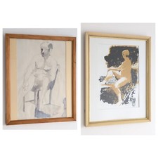 Original Life Study Paintings by Roy Watson, Hull Artist, Framed, Vintage Signed