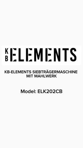KB ELEMENTS Espressomaschine Siebträger mit mahlwerk, 20bar, Dual-Boiler - Video 1 von 1