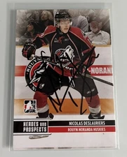 2009-10 ITG Heroes and Prospects #117 Nicolas Deslauriers Auto Autograph Signed