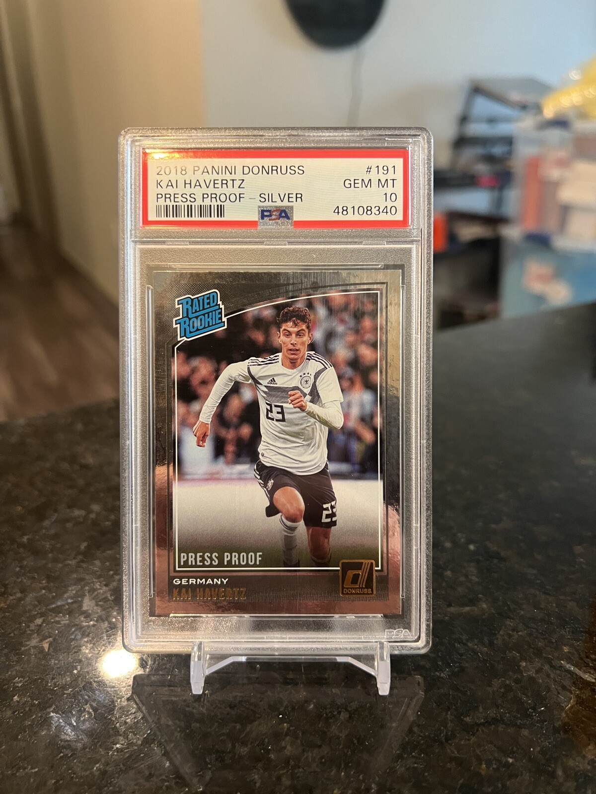 2018-19 Donruss Kai Havertz Silver Press Proof Rated Rookie RC #191 PSA 10 GEM