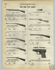 1930 PAPER AD Daisy Pump rifle de aire comprimido repetidor automático Benjamin Pop Guns Crosman