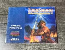 Iron Sword Wizards and Warriors II 2 NES Instruction Manual Booklet ONLY!