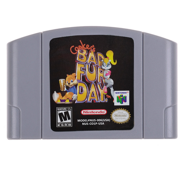 Conker's Bad Fur Day For Nintendo 64 Video Games Cartridges N64