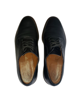 Salvatore Ferragamo Studio Pebble Grain Leather Shoes Black Oxford Derby Men Sz8 Salvatore Ferragamo Studio Pebble Grain Leather Shoes Black  main image 3