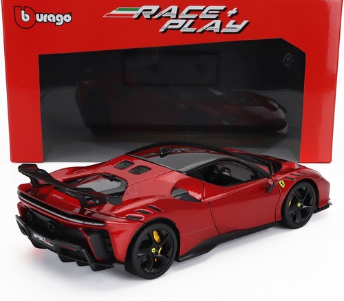 MODELLINO AUTO STATICO BURAGO FERRARI SF90XX STRADALE 2024 ROSSO SCALA 1/18 - Foto 2 di 12