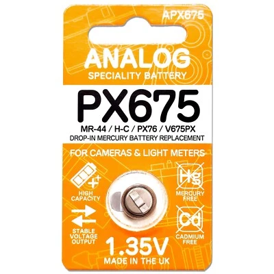 PX675 PX76 H-C MR-7 MRB675 MR44 1,35 V fotocamera pellicola batteria mercurio MADE IN UK