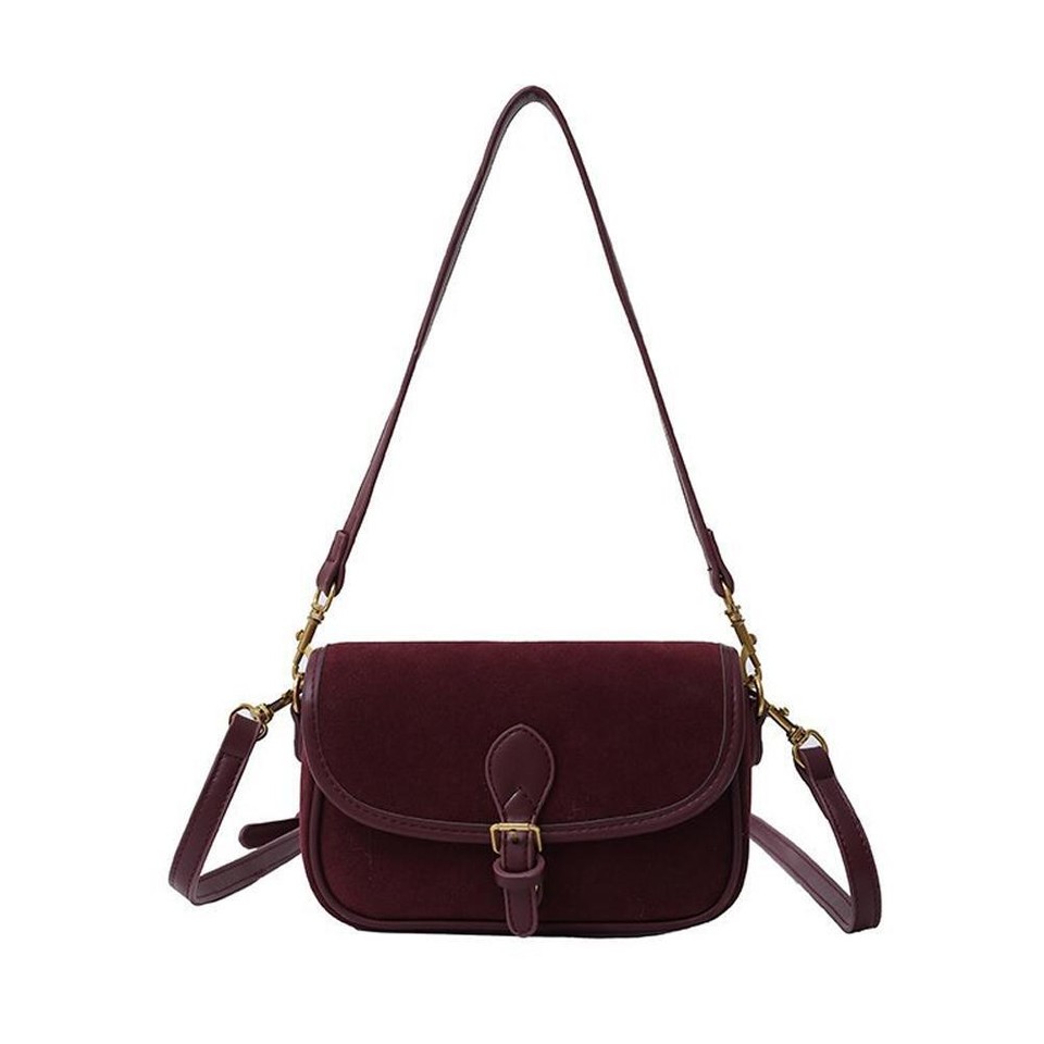 Suede Leather Vintage Nubuck Leather Underarm Bag for Work and
