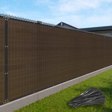 Customize 8' FT Privacy Screen Fence Brown Commercial Windscreen Shade 1'-250'