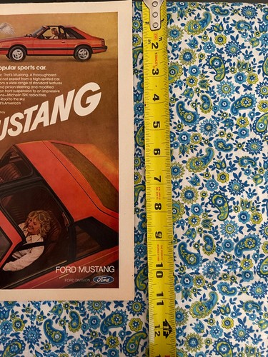 Vintage 1980 Ford Mustang Print Ad T - Tops - Picture 7 of 7