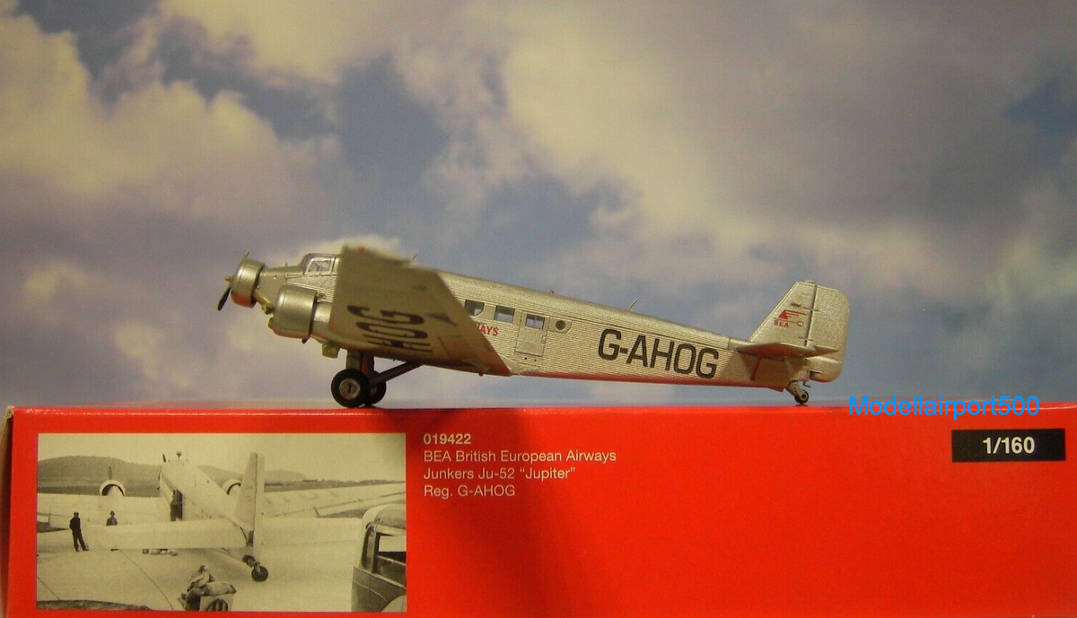 Herpa Wings 1:160 Junkers Ju-52 British Airways G-AHOG 019422