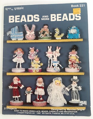 Kount on Kappie Book 221 BEADS & MORE BEADS 21 Project Using Lace Beads Chenille