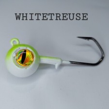 Big Eye Ball Jigs, 3pk , Fluke, Flounder, Striper, Rattle, Gulp jigs, Bluefish