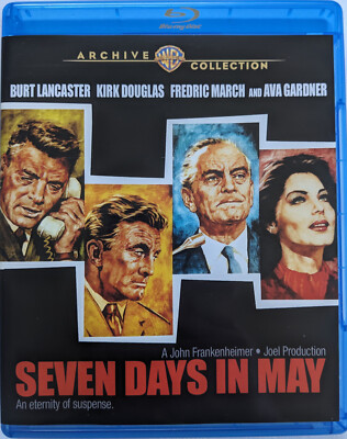 SEVEN DAYS IN MAY Blu Ray (Warner Archive, 1964) Kirk Douglas, Burt Lancaster