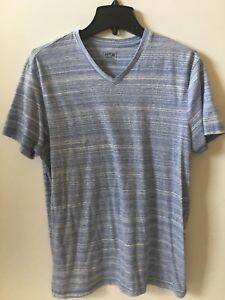 henley apt striped neck sleeve cotton short shirt medium