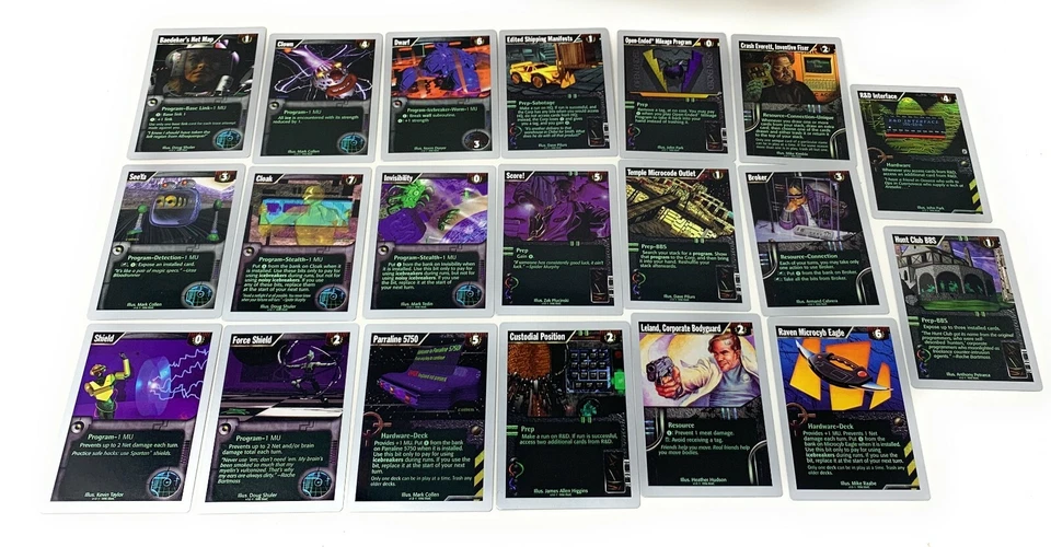 Netrunner CCG: Base (v1.0) 88/88 common set (SP/NM) Original 1996 WOTC - Image 3 of 4