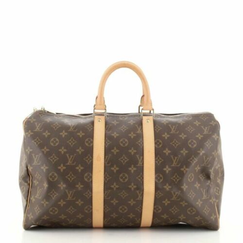 Louis Vuitton Monogram Keepall Bandouliere 60 Boston Duffle Bag with Strap  63lv4