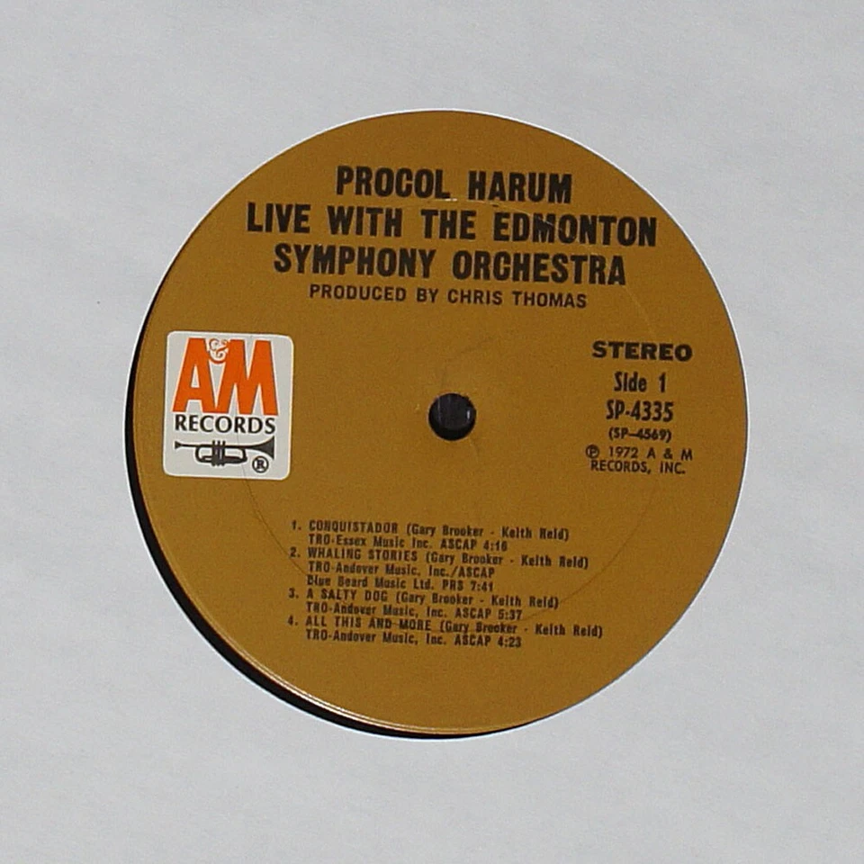 Procol Harum - Live with The Edmonton Symphony -  original LP [NHB2-156] USA - Imagem 3 de 4