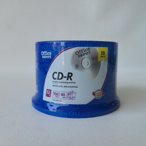 Office Depot CD-R 50er Pack 52x 700MB 80 Min Rohlinge Spindel Daten Neu Versiegelt