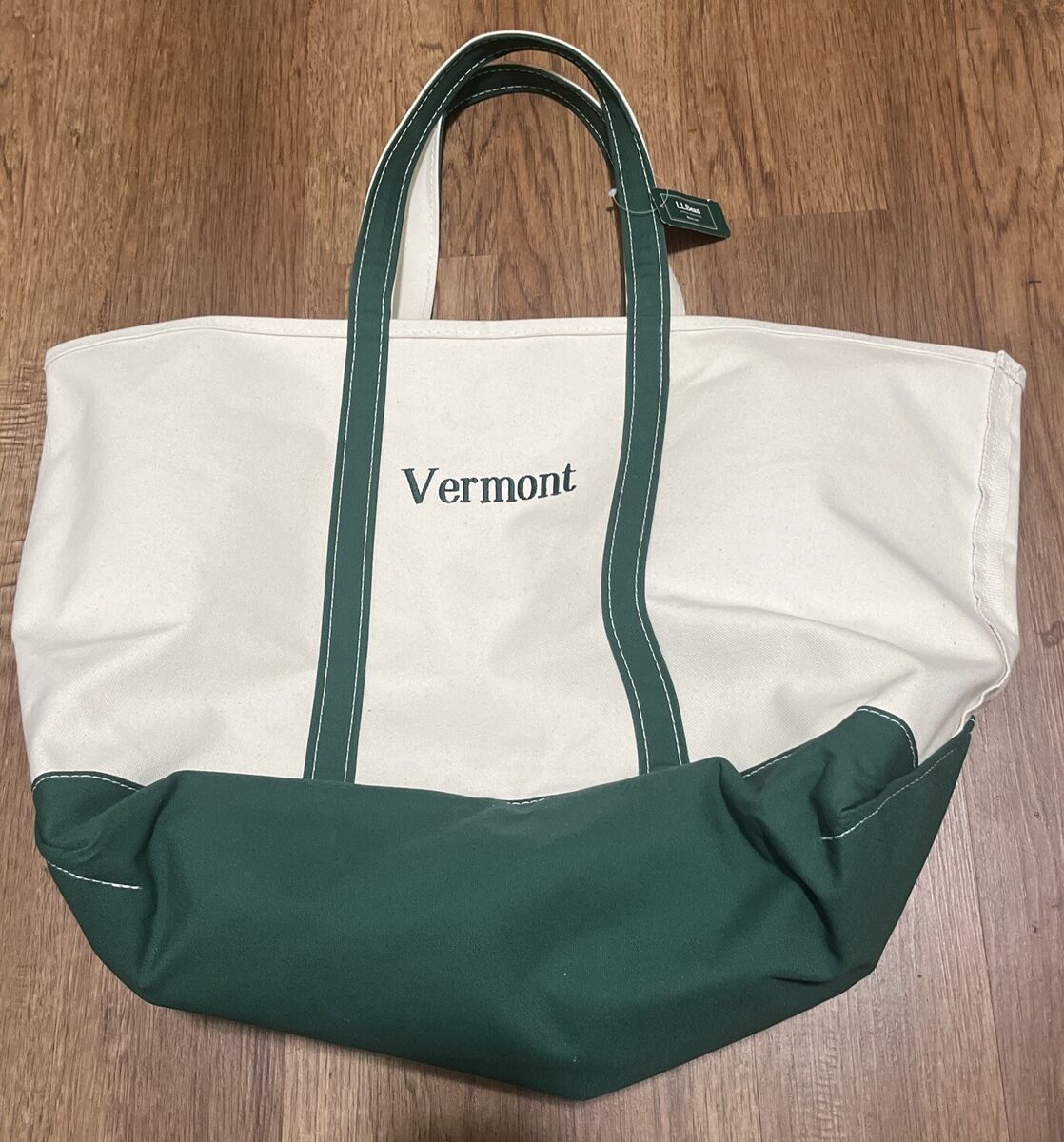 Vtg LL Bean Canvas Boat & Tote Bag Xl Dark Green New Rare Vtg LL Bean Canvas Boat & Tote Bag Xl Dark Green New Rare
