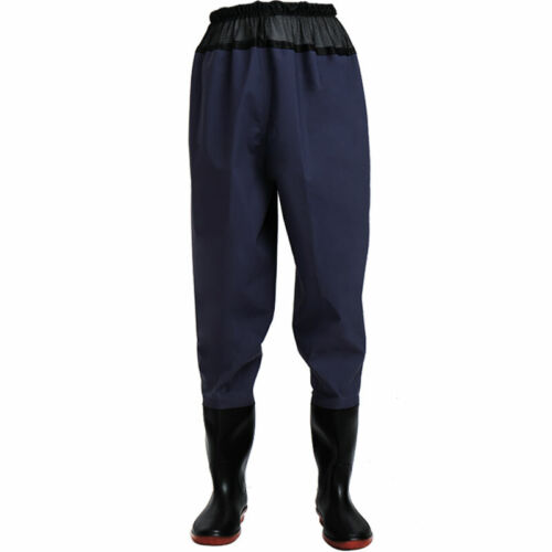 Women PVC Waist Wader Watertight Pants Waterproof Trousers Men Outdoor Fishing - Picture 2 of 13