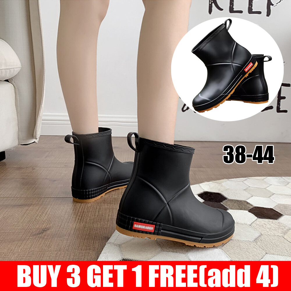 Ankle Boots Fleece Lined Wellies Size Wellington Rain Boots