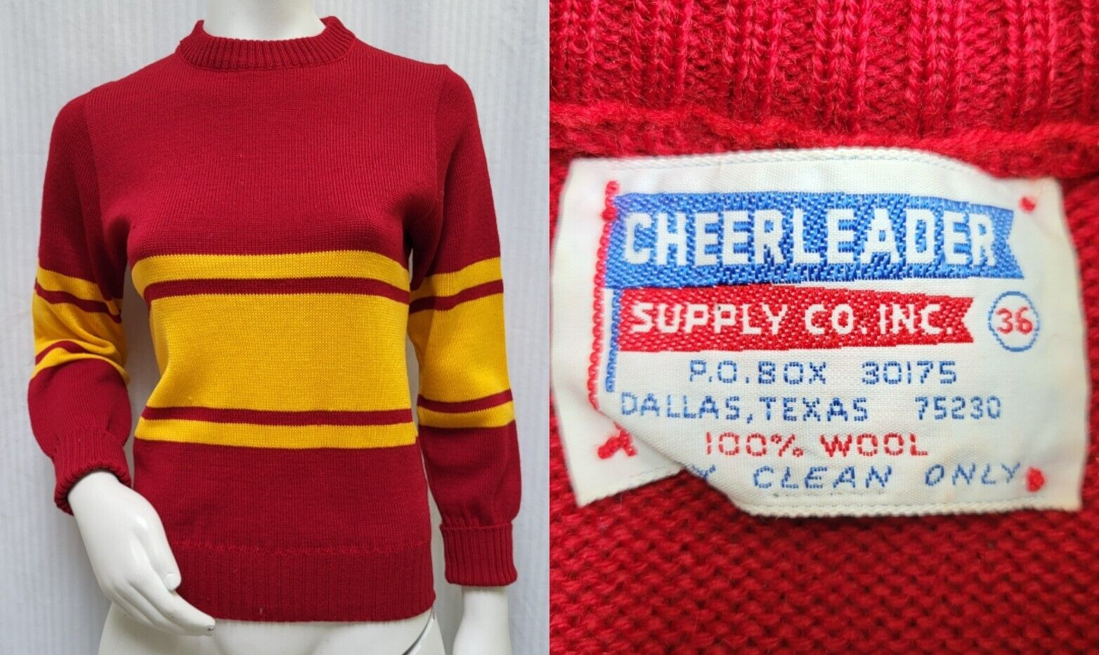 Vintage USA Cheerleader Supply Co. Dallas Texas W… - image 1